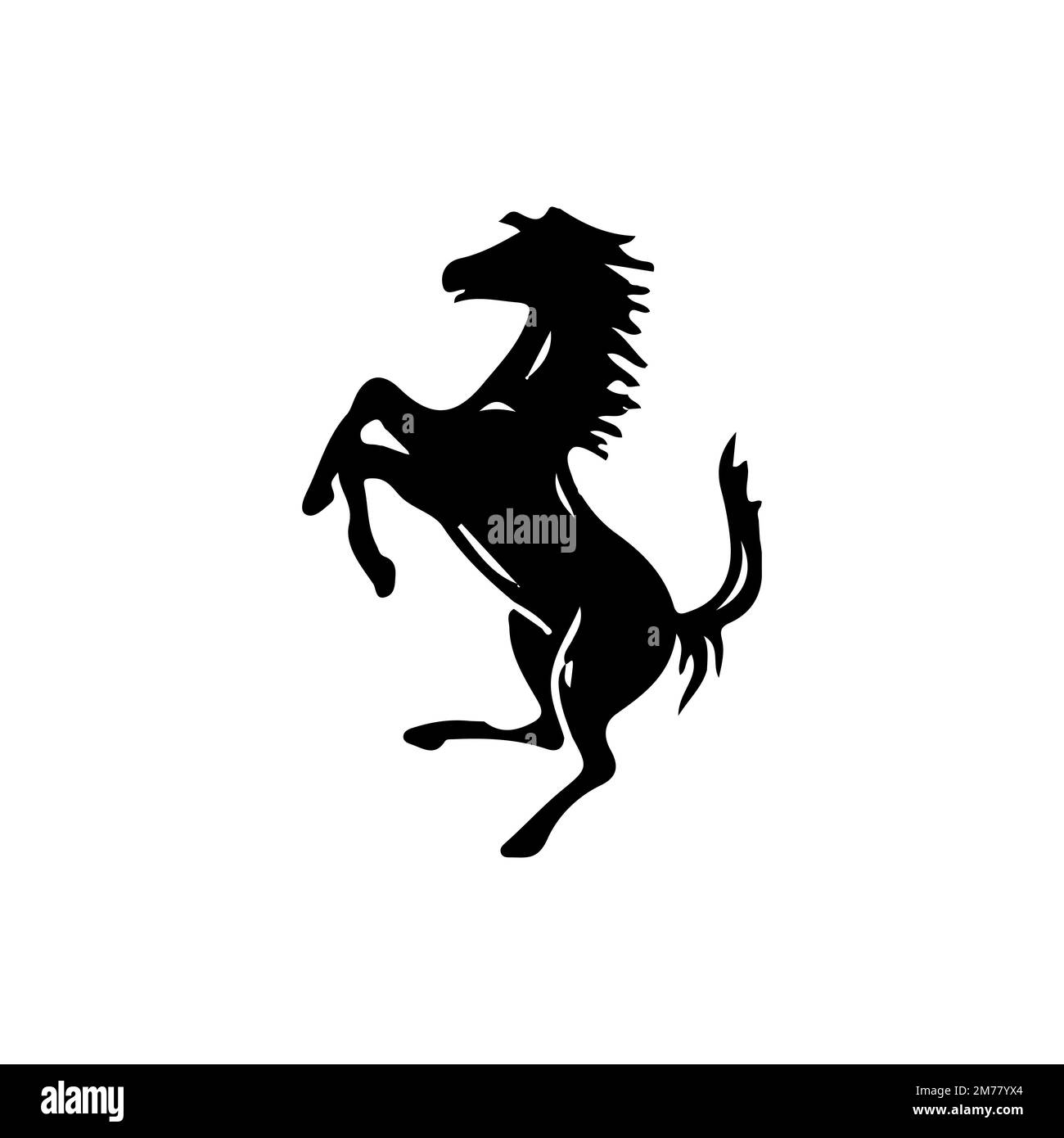 Pferdesymbol. Einfaches Posterhintergrund-Symbol. Logo der Pferdemarke. Pferde-T-Shirt-Druck. vektor für Aufkleber. Stock Vektor