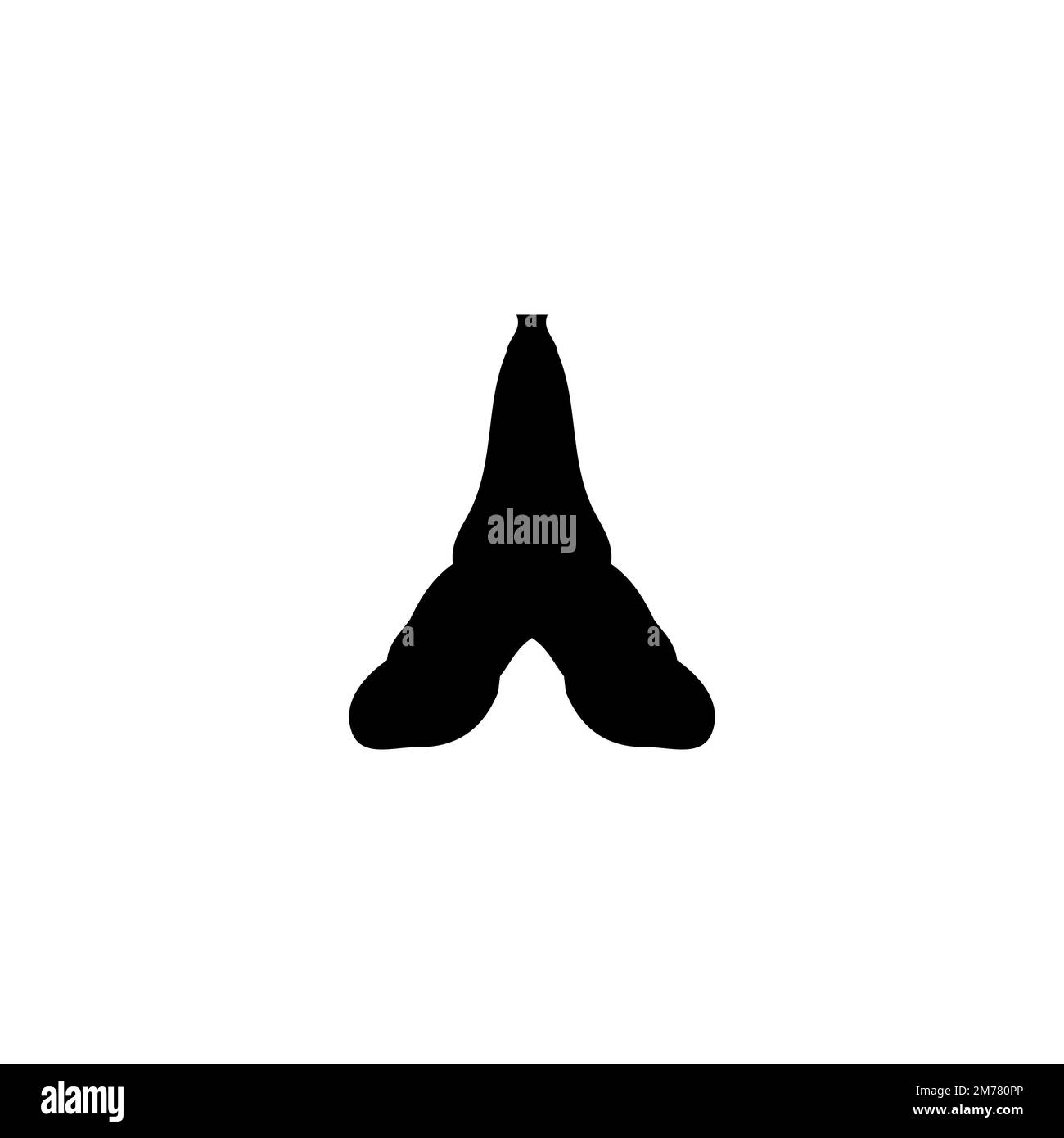 Zeltsymbol. Einfaches Camping-Poster-Hintergrundsymbol. Designelement für das Logo der Zeltmarke. Zelt-T-Shirt-Druck. Vektor für Aufkleber. Stock Vektor