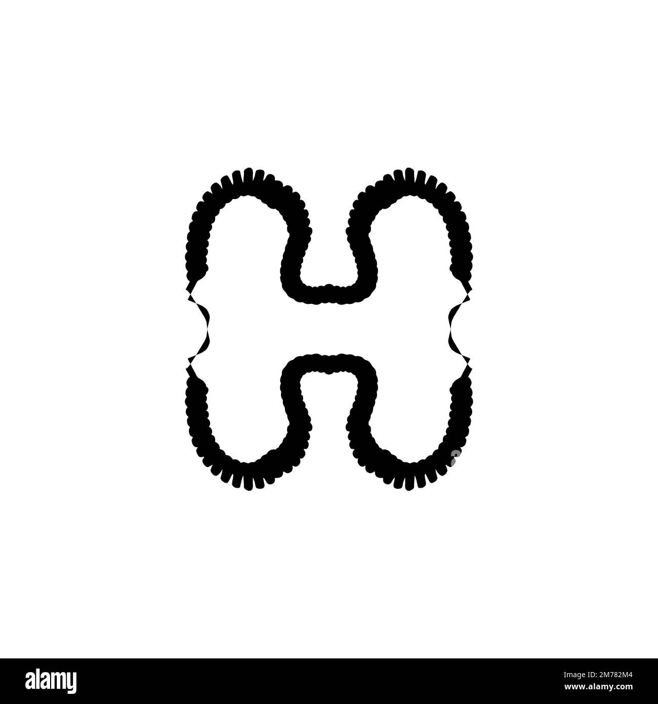 H-Symbol. Einfaches Symbol für Firmenposter im Stil H H Markenlogo Designelement. H-T-Shirt-Druck. vektor für Aufkleber. Stock Vektor