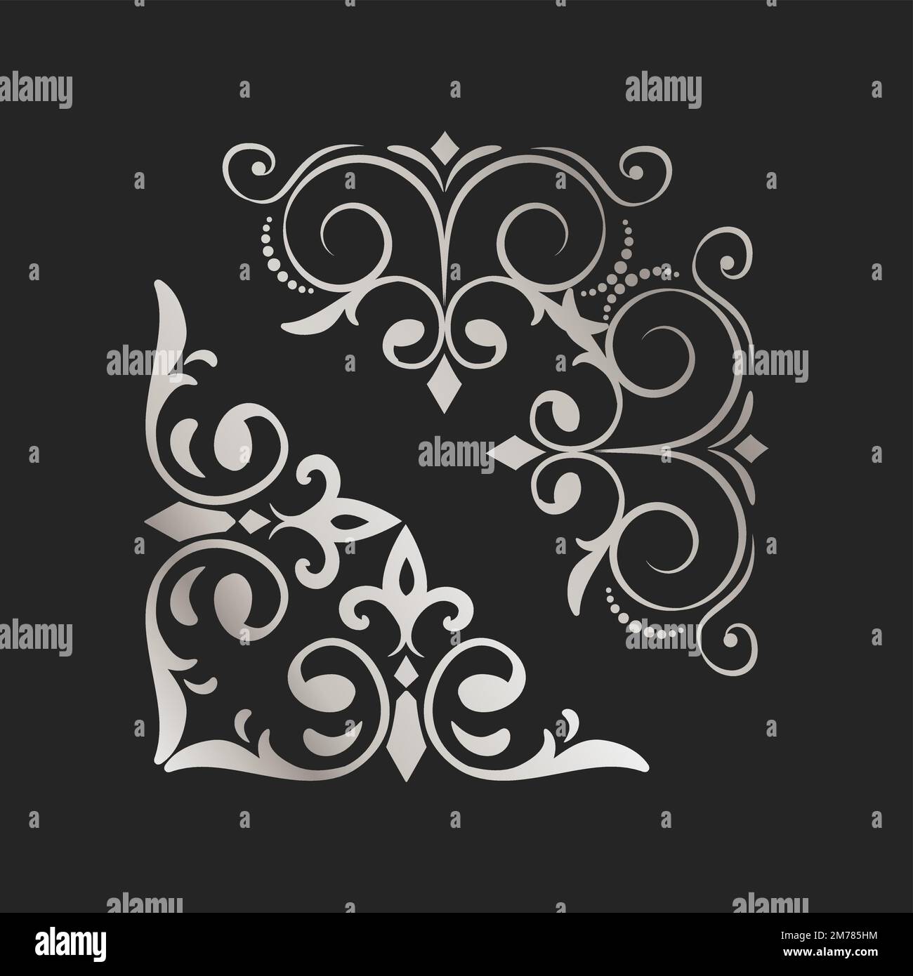 Dekorative kalligrafische Ornamente Vektor-Set Stock Vektor