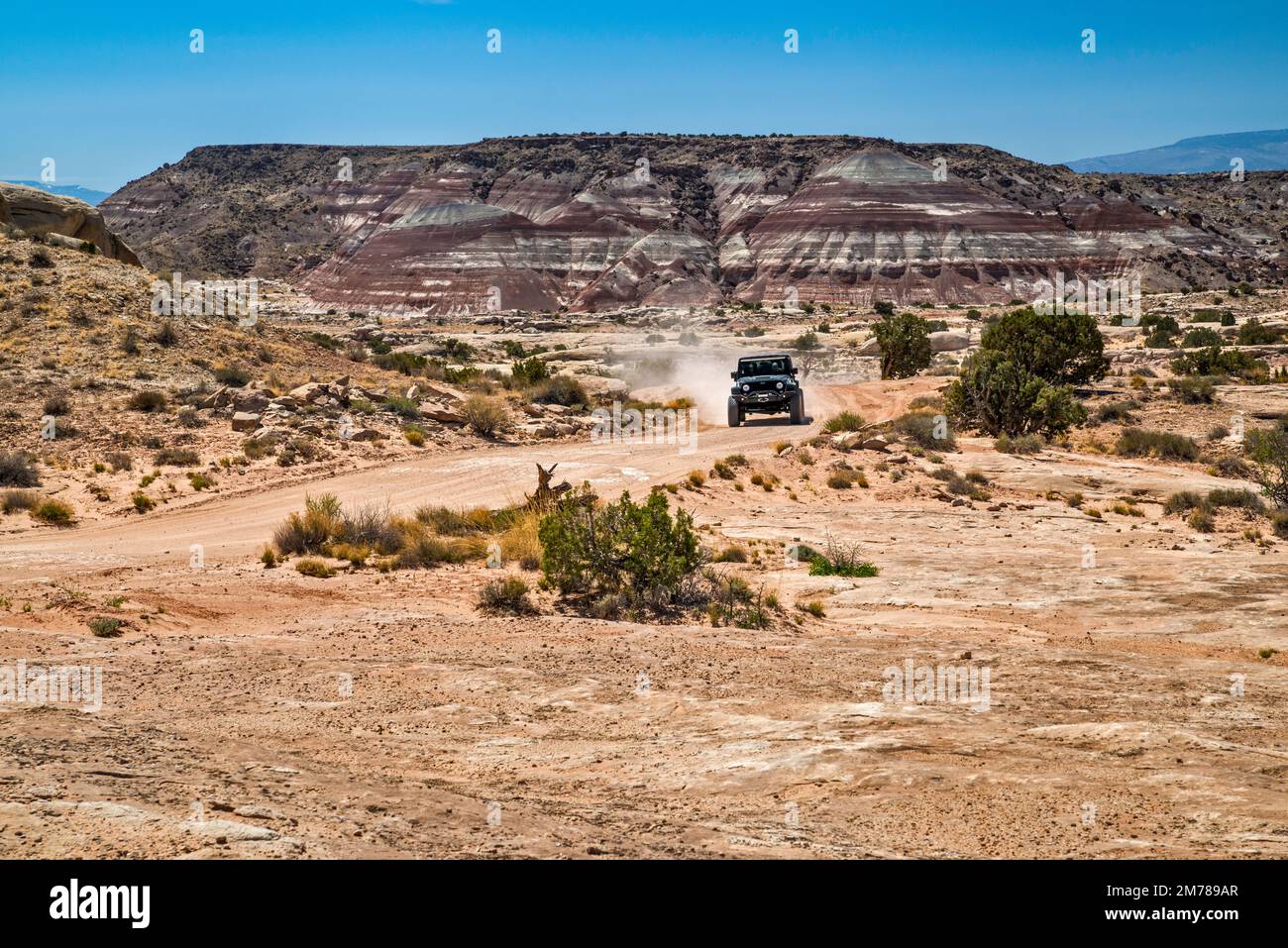 Cathedral Valley Road, Caineville Wash, Middle Desert, in der Nähe des Capitol Reef National Park, Utah, USA Stockfoto