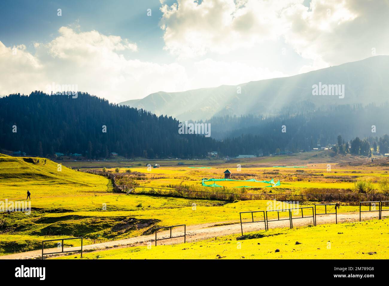 Urlaub in Gulmarg Meadows, Kaschmir Indien Stockfoto