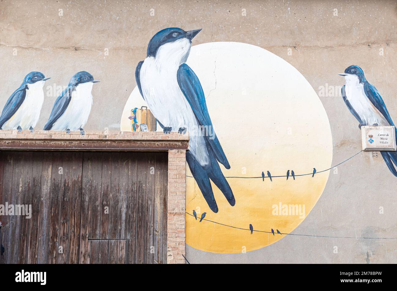 Street Art, Ivars d'Urgell, Katalonien, Spanien Stockfoto