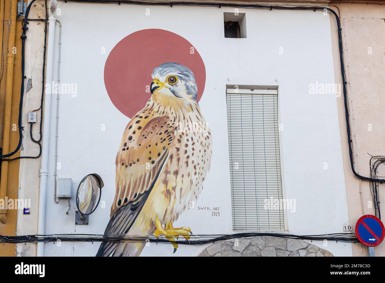Street Art, Ivars d'Urgell, Katalonien, Spanien Stockfoto