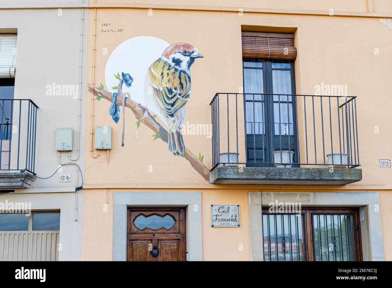 Street Art, Ivars d'Urgell, Katalonien, Spanien Stockfoto