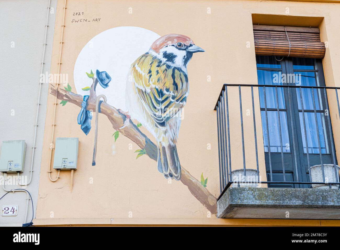 Street Art, Ivars d'Urgell, Katalonien, Spanien Stockfoto