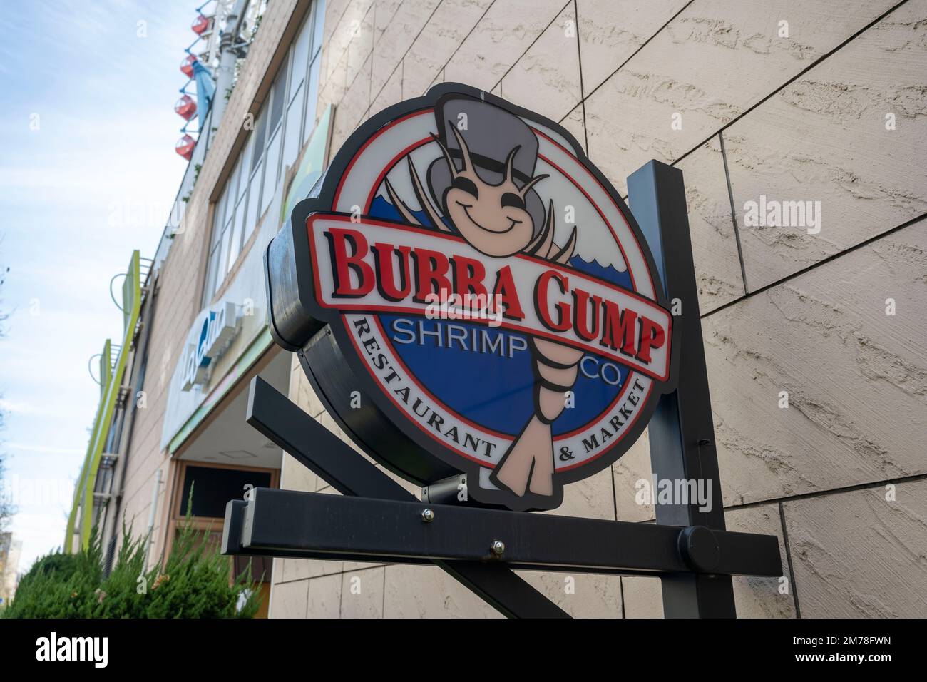 Tokio, Japan. 6. Januar 2023. Ein Restaurant der Bubba Gump Shrimp Co. In Tokio. Bubba Gump
