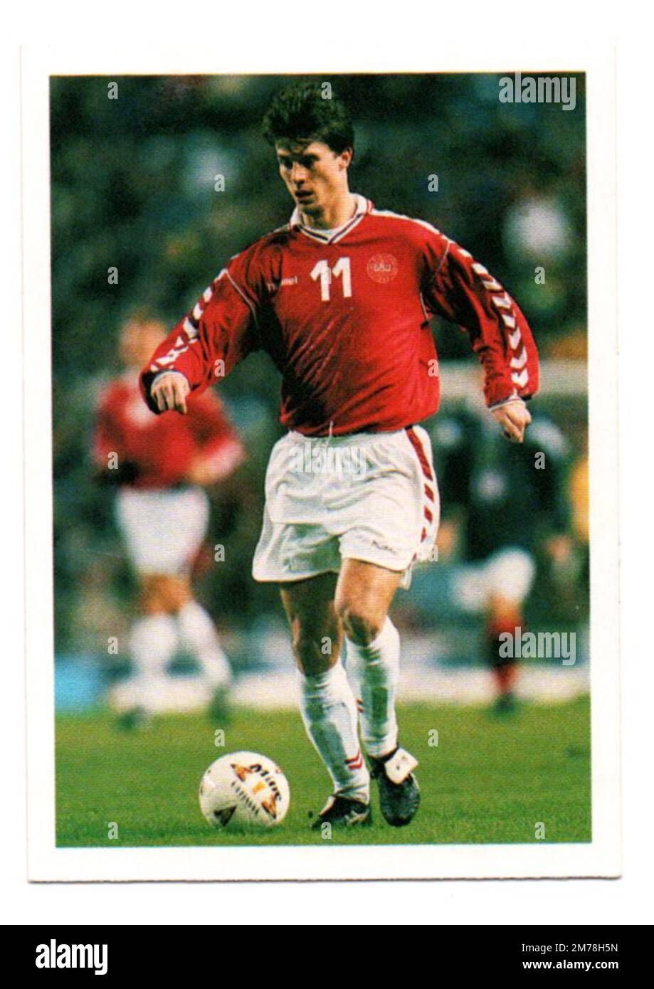 Brian Laudrup Glasgow Rangers und dänischer Fußballspieler PG Tips International Soccer Stars Football Trading Card Stockfoto