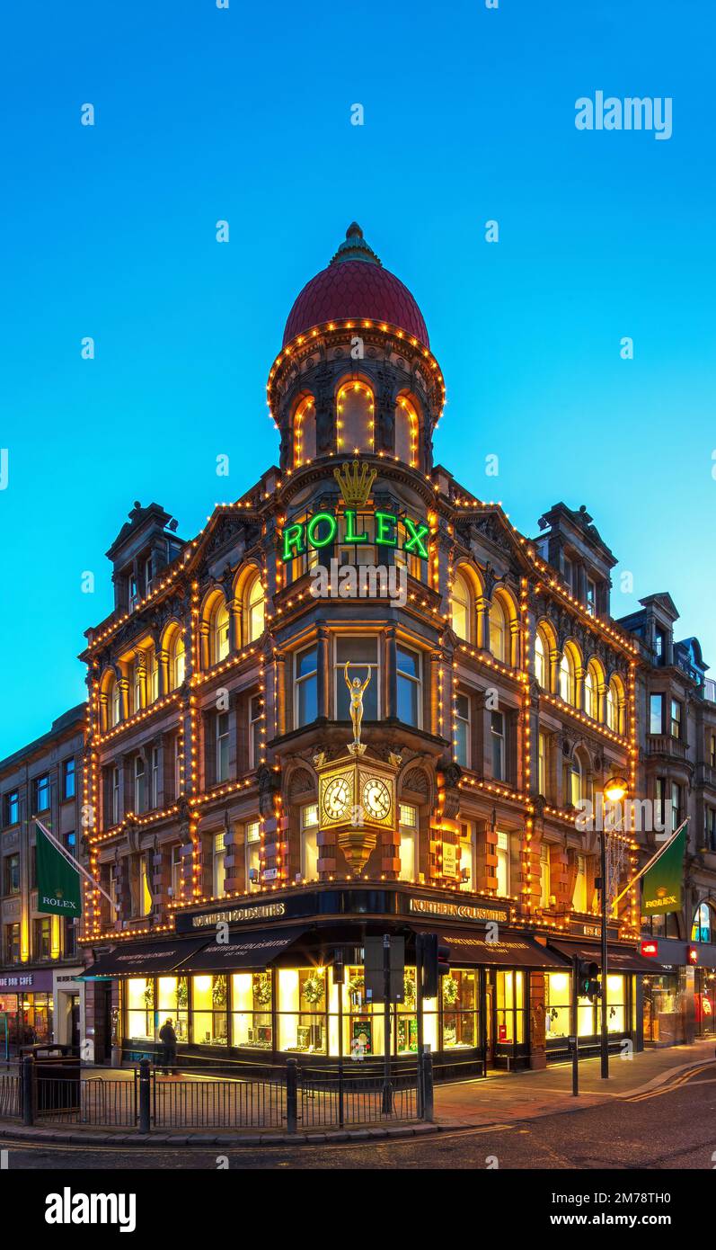 Northern Goldschmiths at Dusk, Newcastle upon Tyne, Tyne and Wear, England, Vereinigtes Königreich Stockfoto