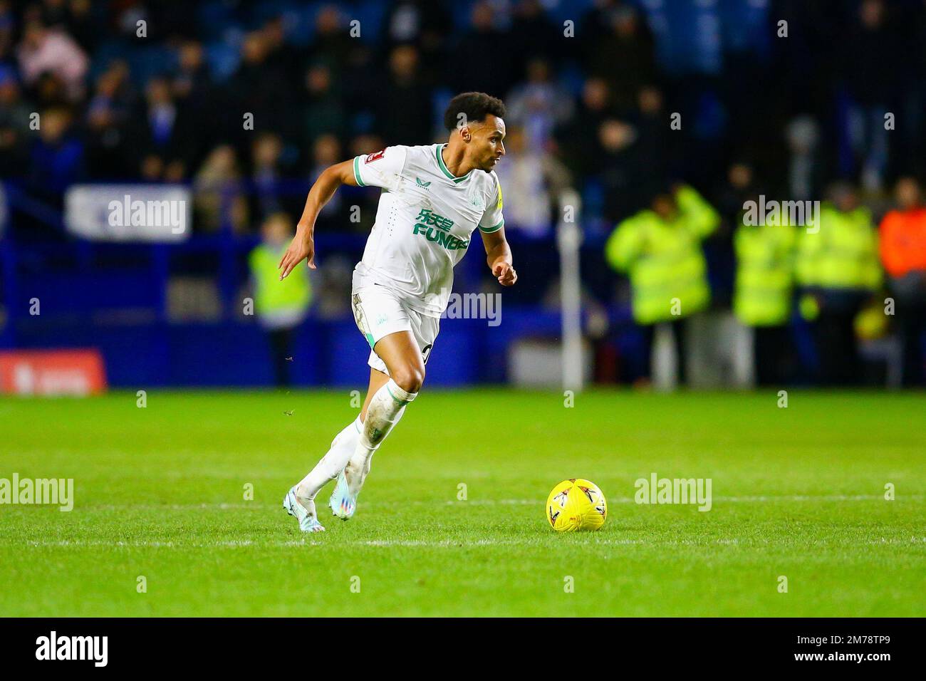 Hillsborough Stadium, Sheffield, England - 7. Januar 2023 Jacob Murphy (23) of Newcastle United - während des Spiels Sheffield Wednesday V Newcastle United, Emirates FA Cup, 2022/23, Hillsborough Stadium, Sheffield, England - 7. Januar 2023 Kredit: Arthur Haigh/WhiteRosePhotos/Alamy Live News Stockfoto