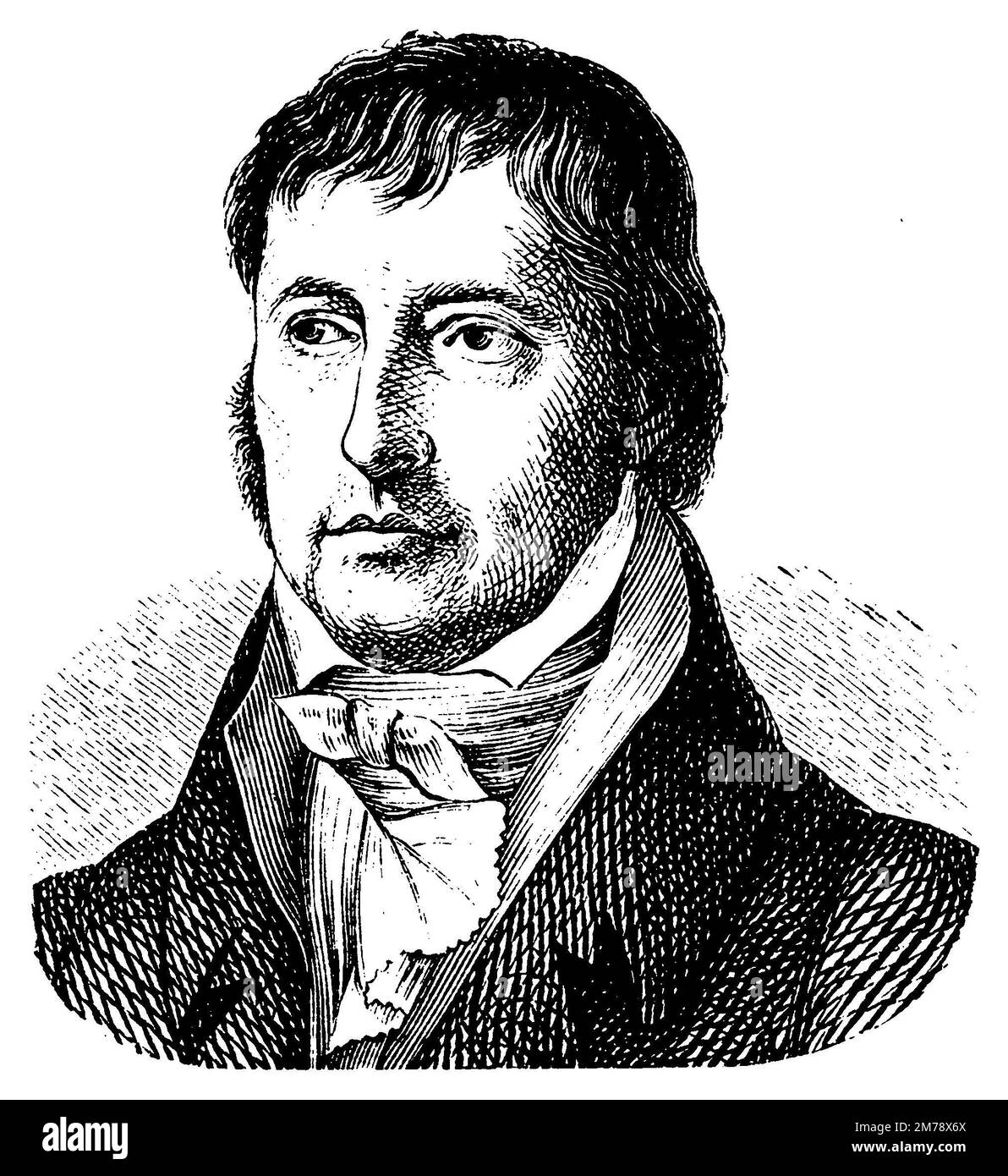 Georg Wilhelm Friedrich Hegel (1770-1831), , (Bilderbuch, 1881), Georg Wilhelm Friedrich Hegel (1770-1831), deutscher Philosoph, Georg Wilhelm Friedrich Hegel (1770-1831), deutscher Philosoph und Theologe Stockfoto