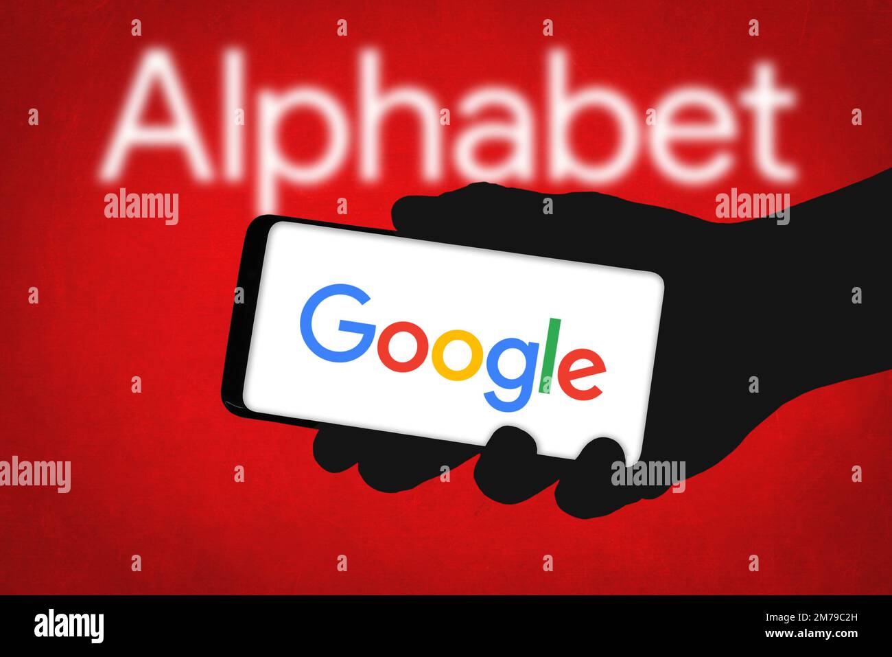 Google-Suchmaschinen-Technologie und Tochtergesellschaft von Alphabet Stockfoto