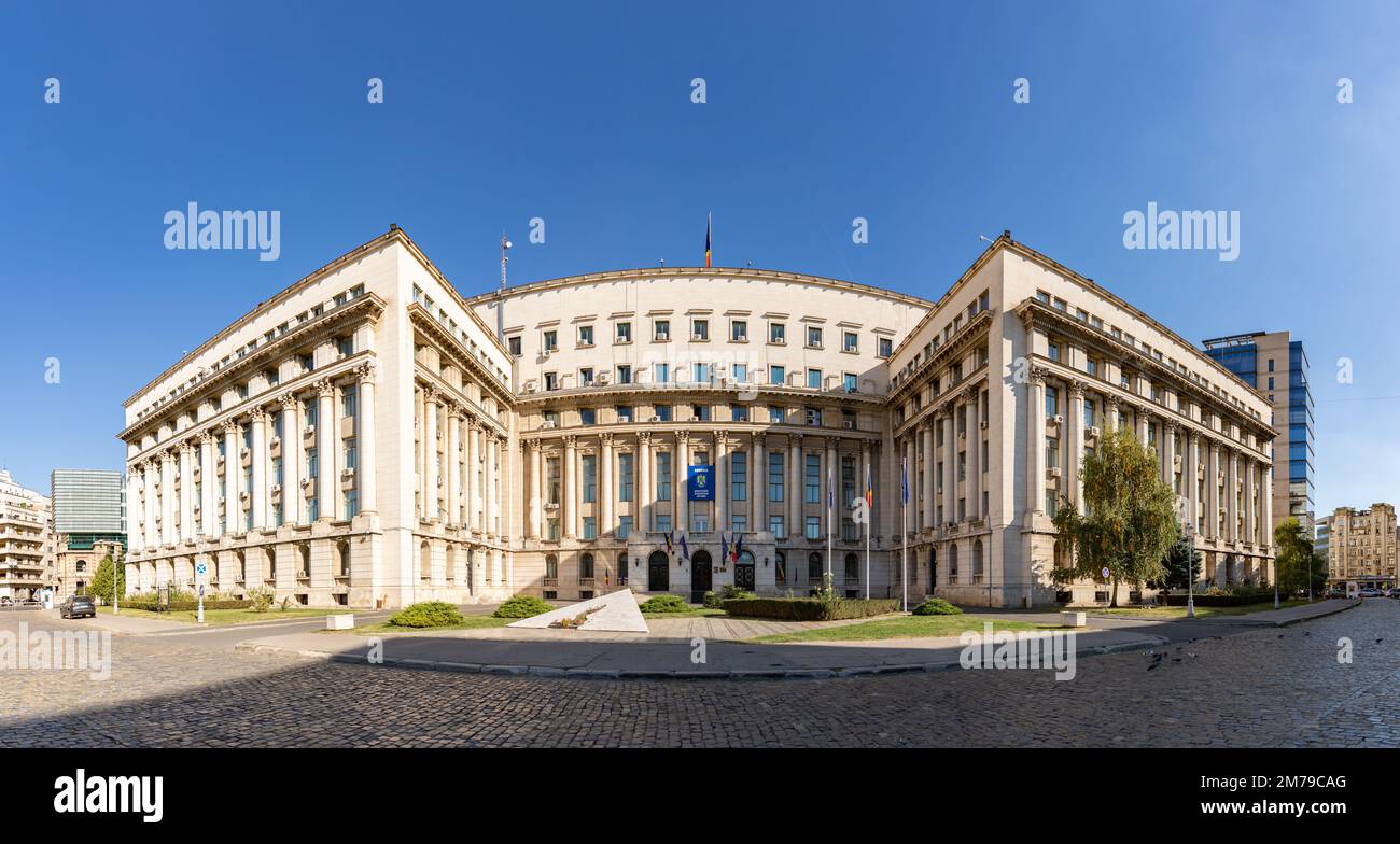 Ein Bild des Innenministeriums in Bukarest. Stockfoto