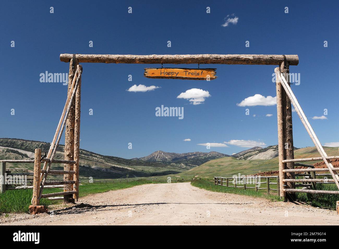 USA, Rocky Mountains, Wyoming, Jackson Hole, Red Rock Ranch, Gästeranch, Stockfoto