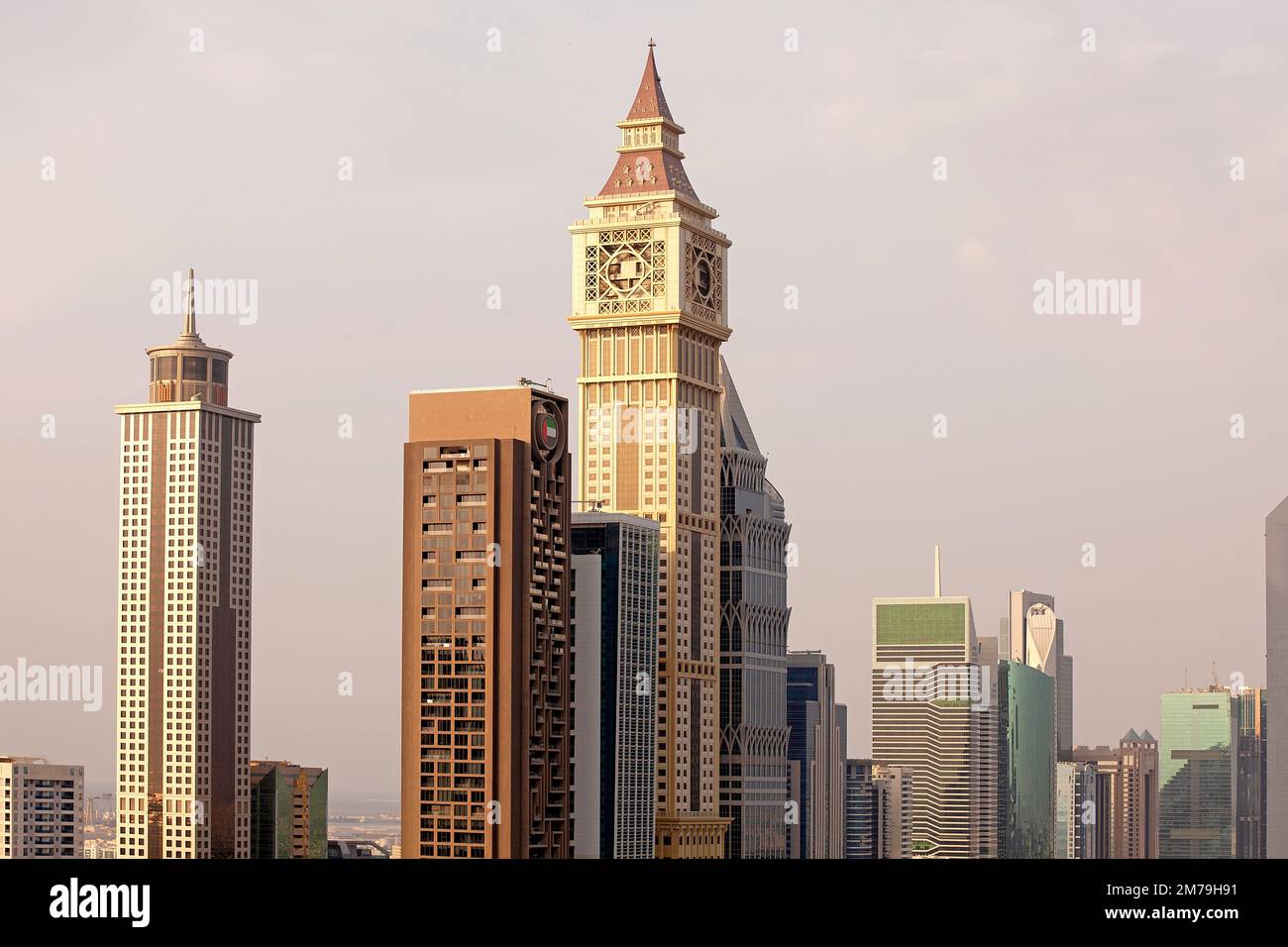 Skyline von Dubai Stockfoto