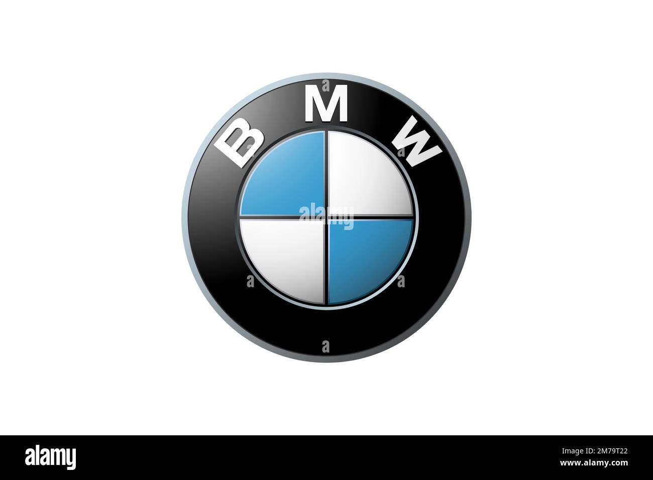 BMW Motorrad, Logo, weißer Hintergrund Stockfoto