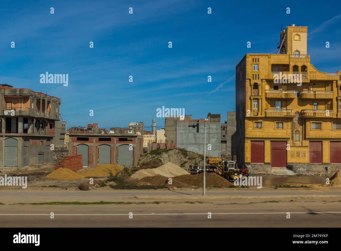 Häuser der Stadt Al Burj, Ägypten Stockfoto