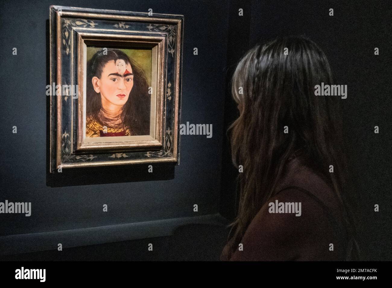 Frida Kahlo: „Diego y yo“ (1949). Museo de Arte Latinoamericano (MALBA). Buenos Aires, Argentinien Stockfoto
