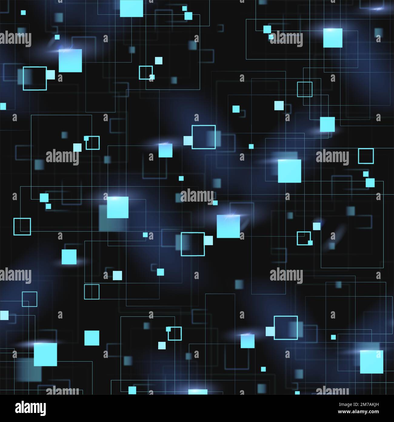 Blauer geometrischer Muster-Hintergrundvektor mit digitaler Technologie Stock Vektor