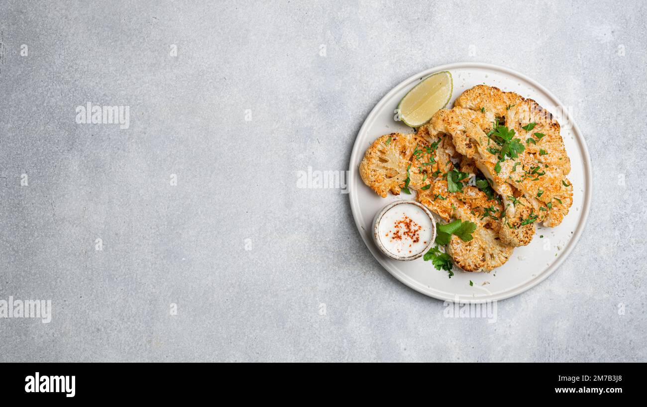Blumenkohlsteaks Stockfoto