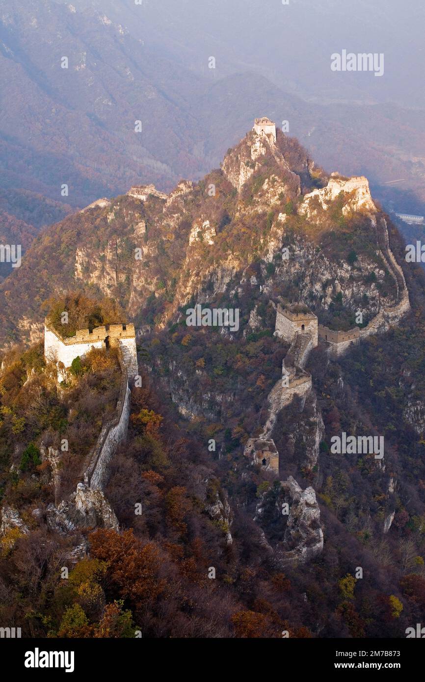 Peking, Huairou, Jiankou Chinesische Mauer Stockfoto