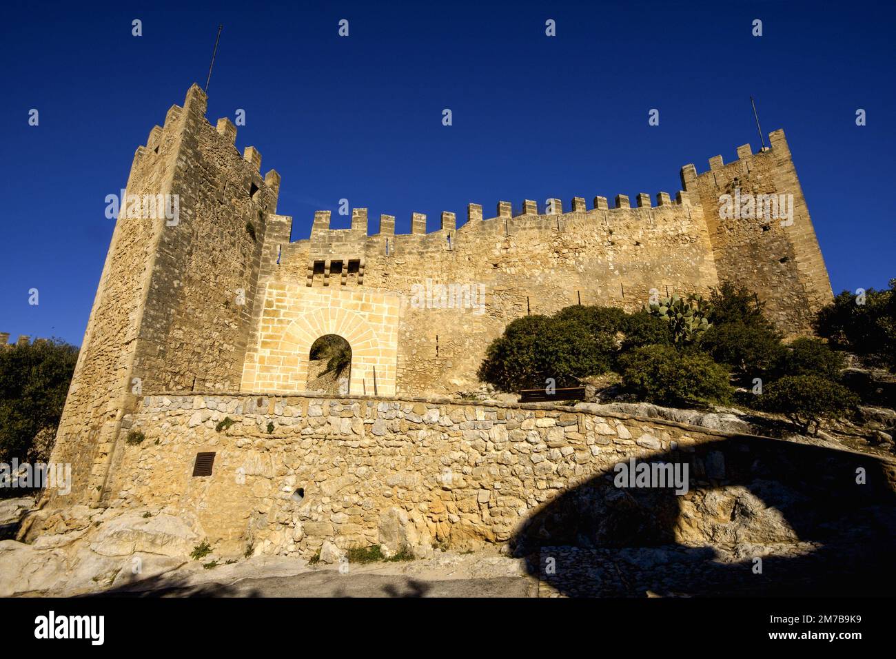 Castillo de Capdepera (s.XII-XIV).Capdepera.Comarca de Llevant. Mallorca. Baleares.España. Stockfoto