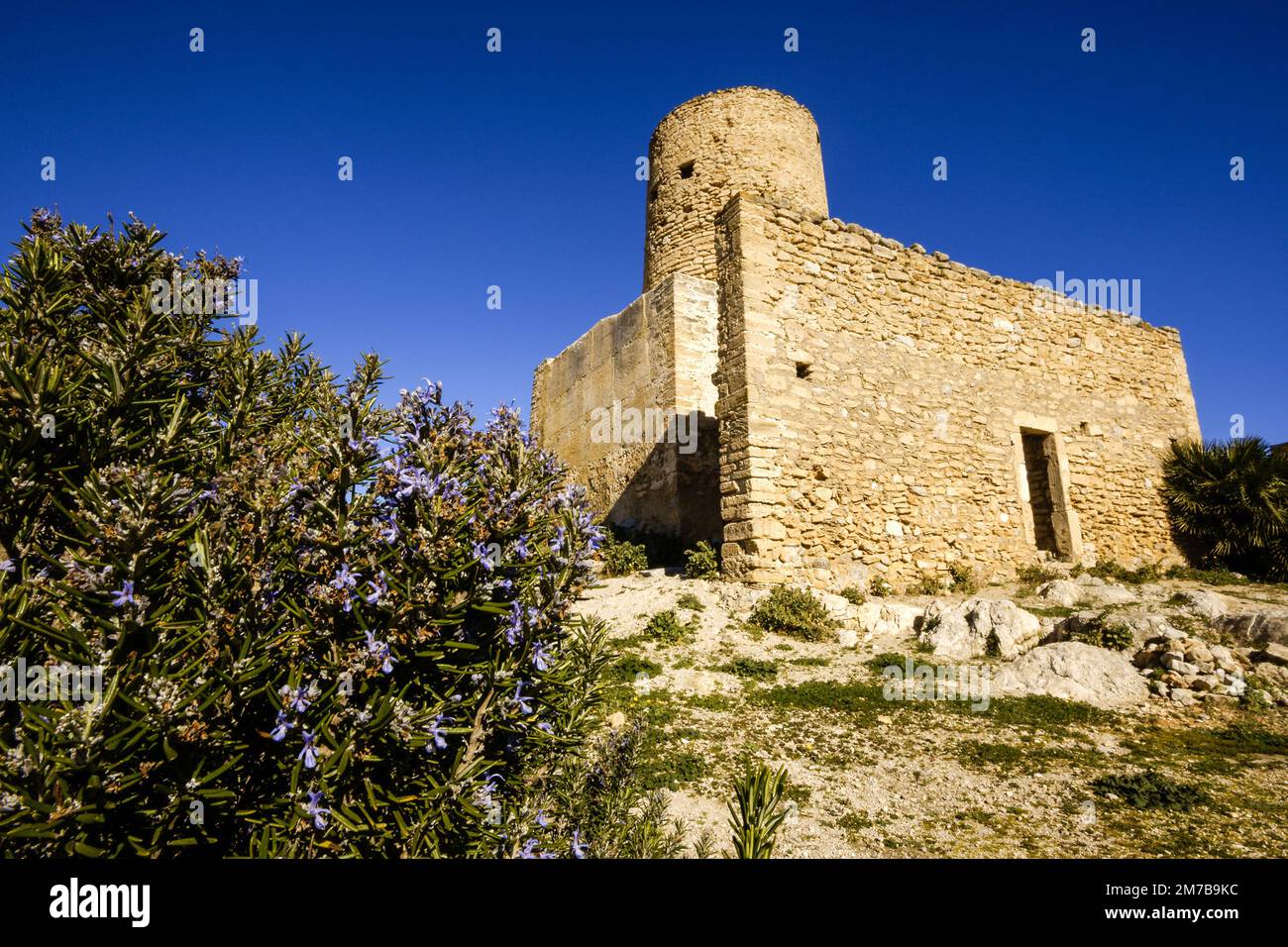 Castillo de Capdepera (s.XII-XIV).Capdepera.Comarca de Llevant. Mallorca. Baleares.España. Stockfoto