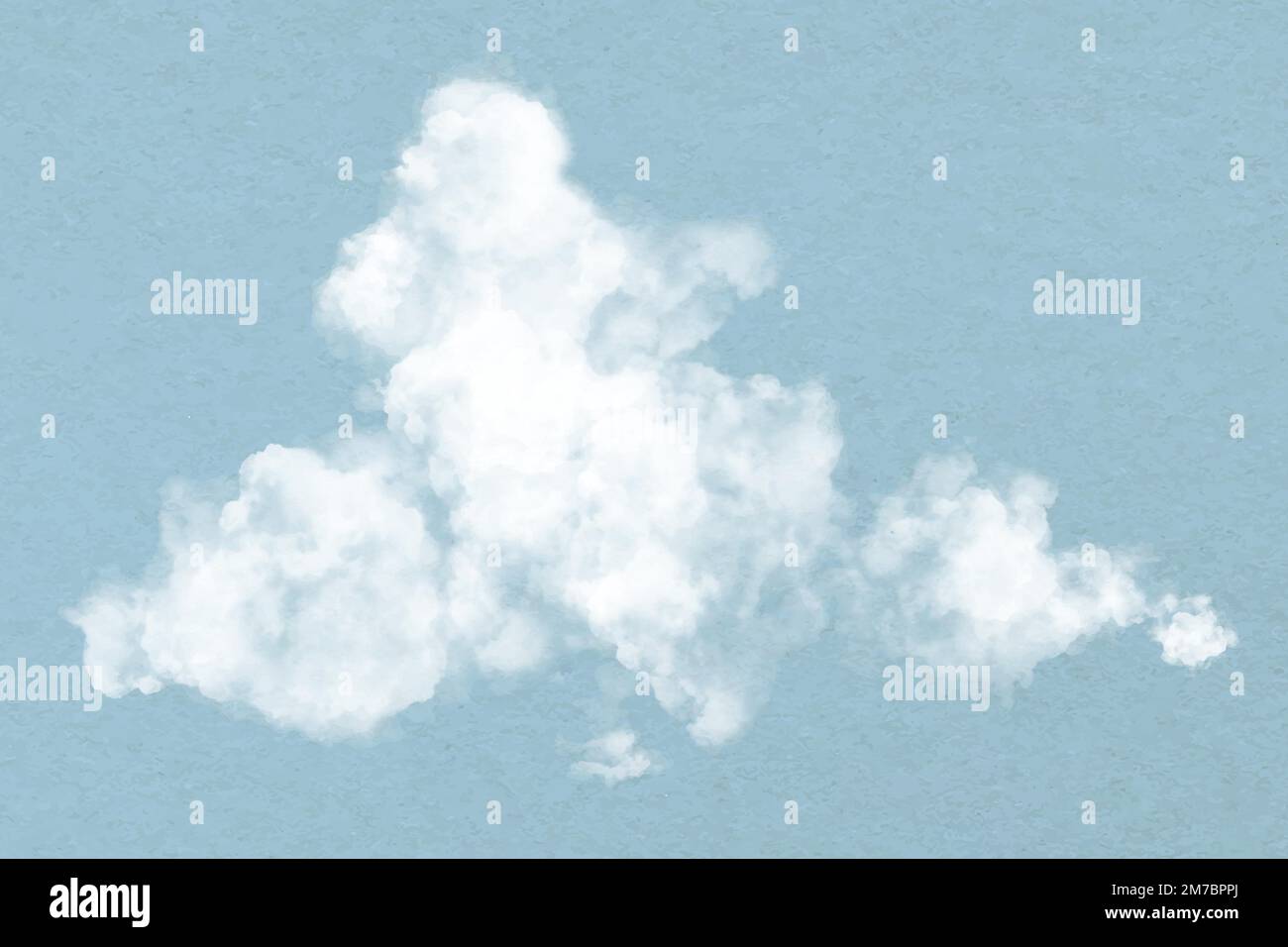 Realistischer Wolkenelement-Vektor auf blauem Hintergrund Stock Vektor