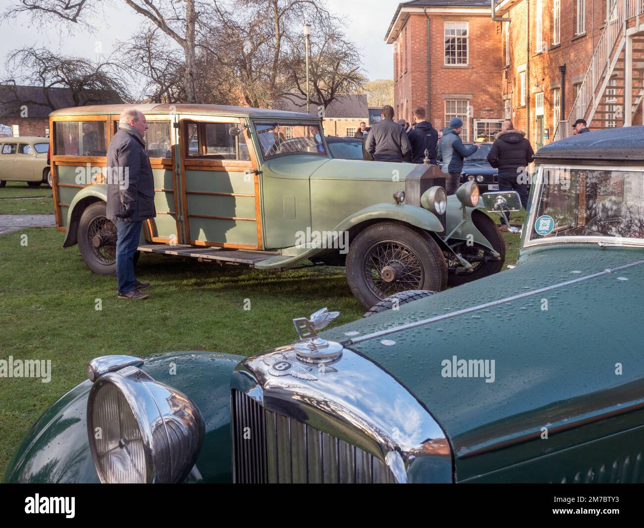 Vintage Rolls Royce Shooting Brake im Bicester Winter Scramble im Bicester Heritage Centre Oxfordshire UK Stockfoto