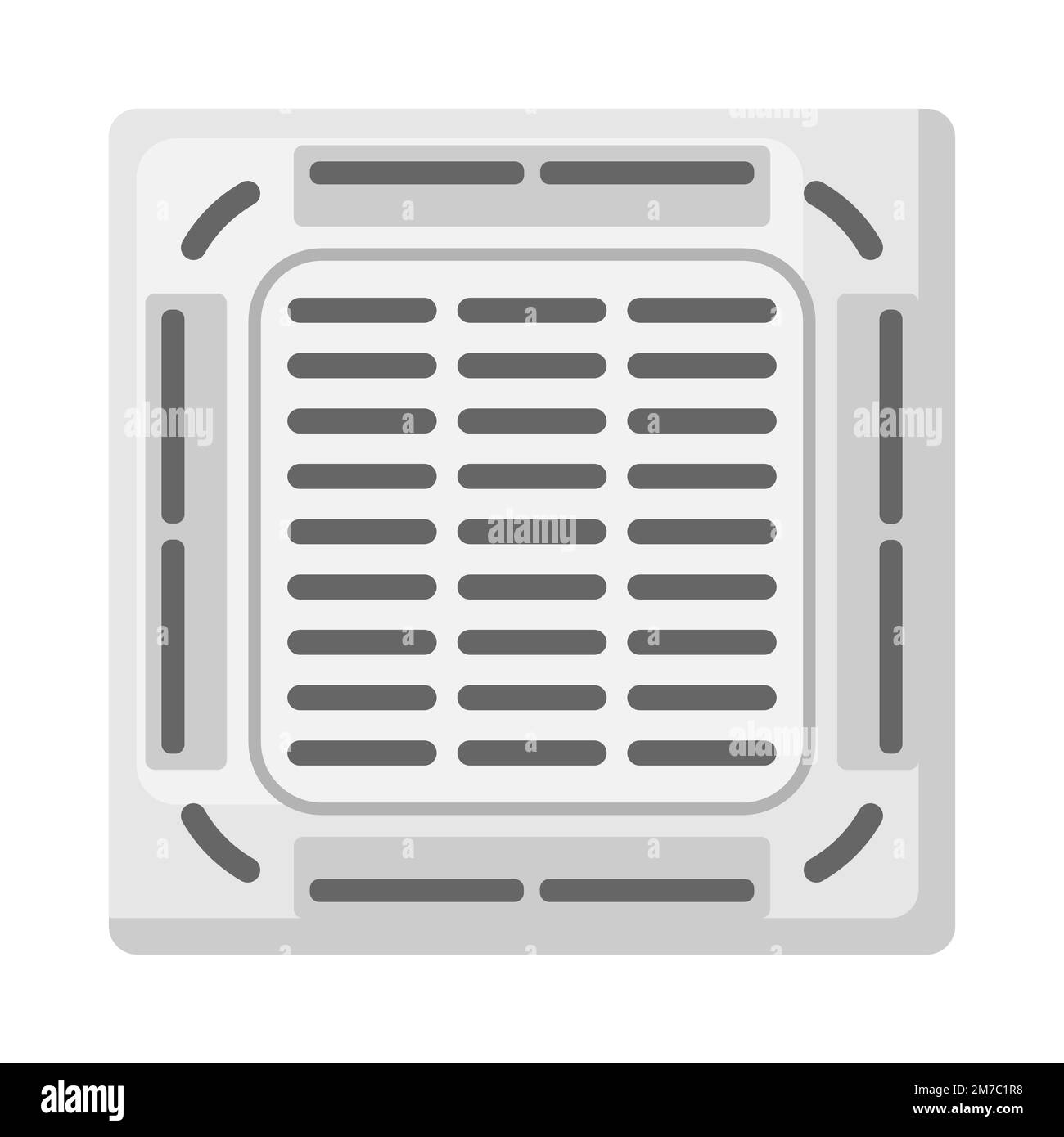 Abbildung: Deckenklimaanlage. Symbol oder Bild für Industrie und Unternehmen. Stock Vektor