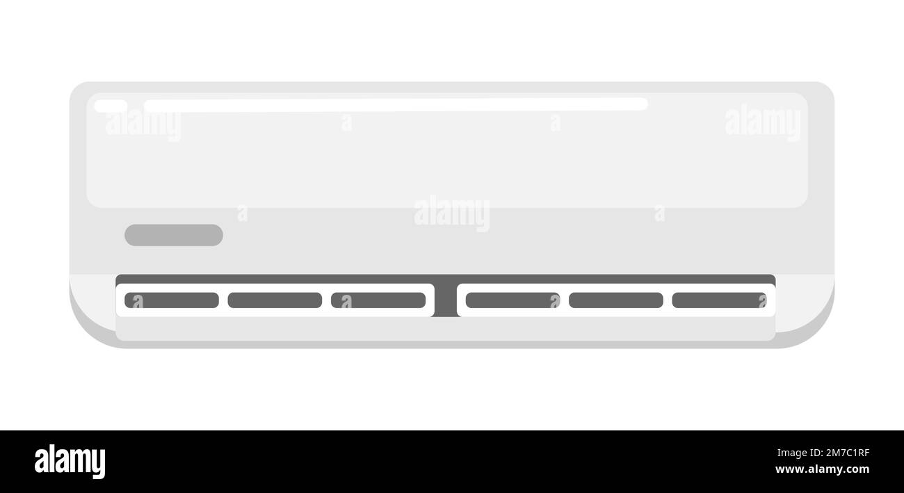 Abbildung einer Wandklimaanlage. Symbol oder Bild für Industrie und Unternehmen. Stock Vektor