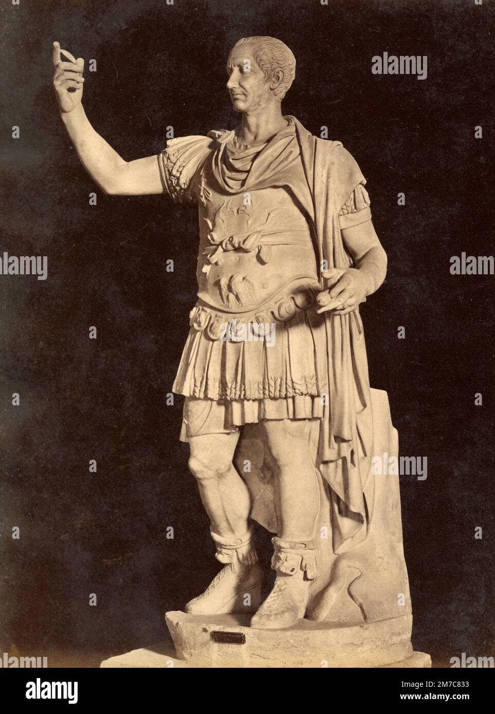 Julius Caesar Farnese, römische Marmorskulptur, Albumindruck, 1870er Stockfoto