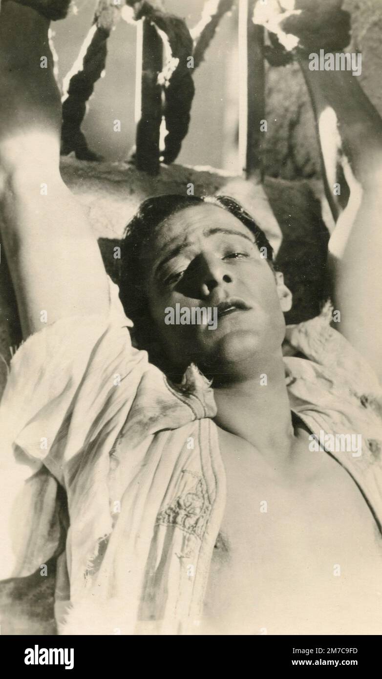 Italienischer Stummfilmdarsteller Rodolfo Valentino im Film Sohn des Scheich, 1926 Stockfoto