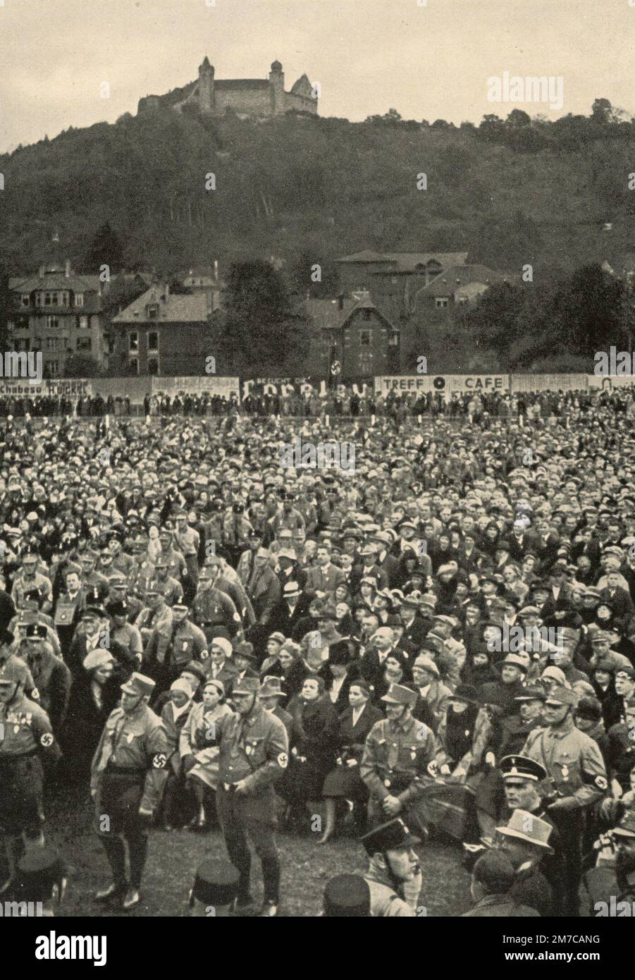 Nazi-Versammlung in Coburg, Deutschland 1932 Stockfoto