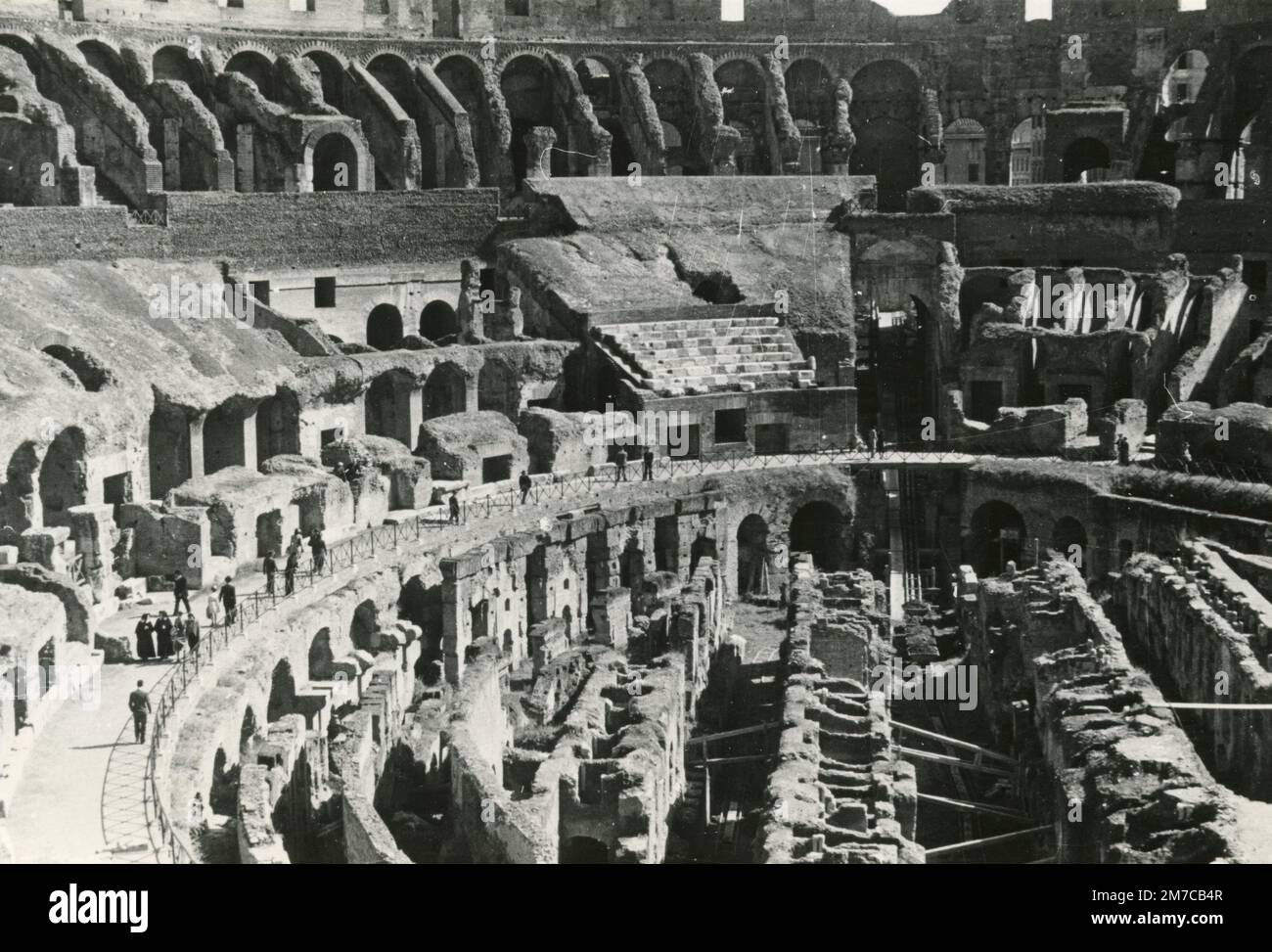 Innenansicht des Kolosseums, Rom, Italien 1960er Stockfoto