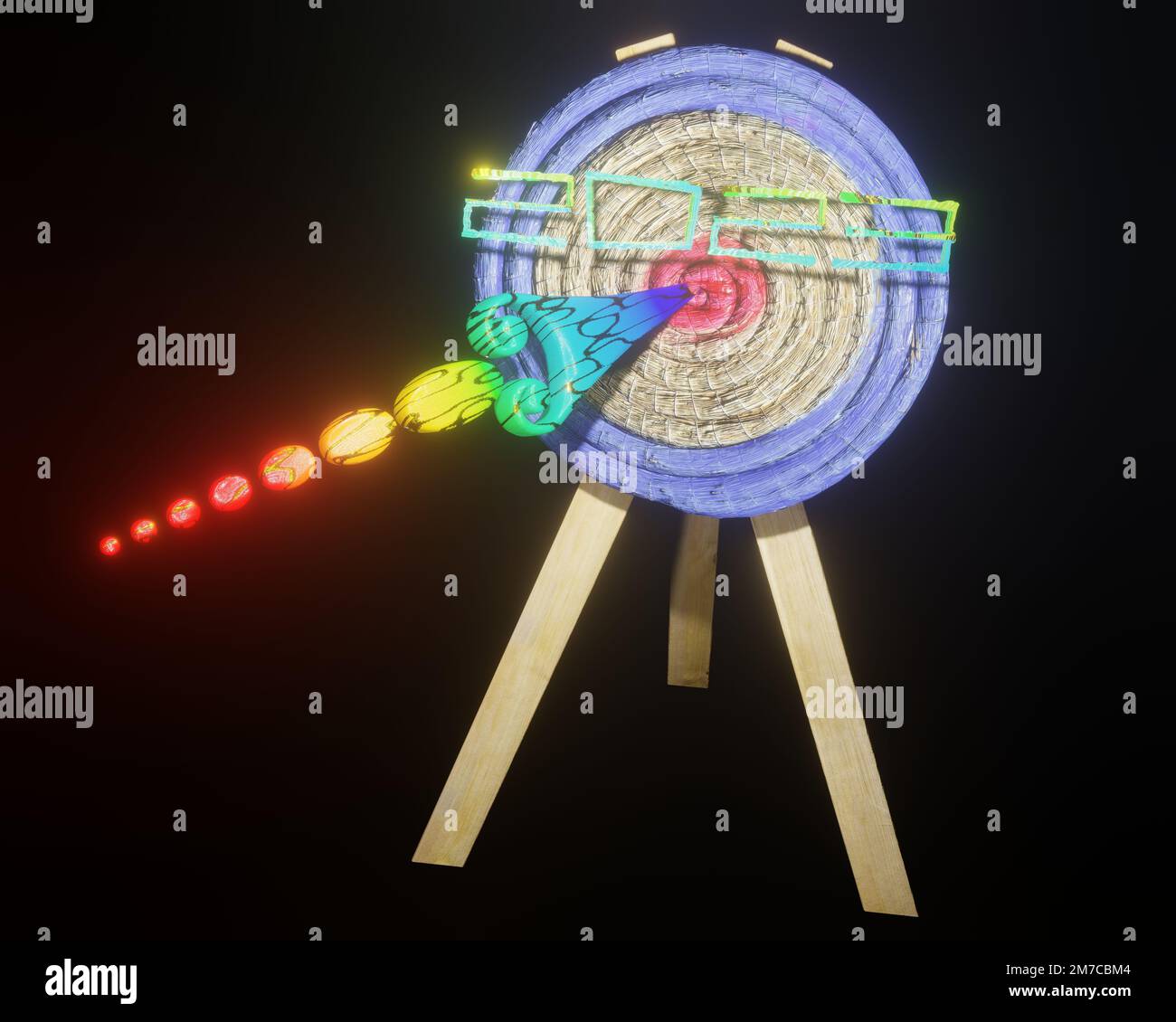Verschiedene Formen von 3D-Rendering-Designs, die für Posterhintergründe oder andere Zwecke verwendet werden können Stockfoto