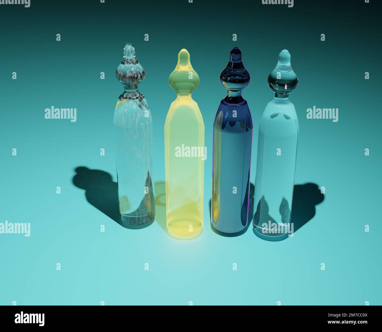 Verschiedene Formen von 3D-Rendering-Designs, die für Posterhintergründe oder andere Zwecke verwendet werden können Stockfoto