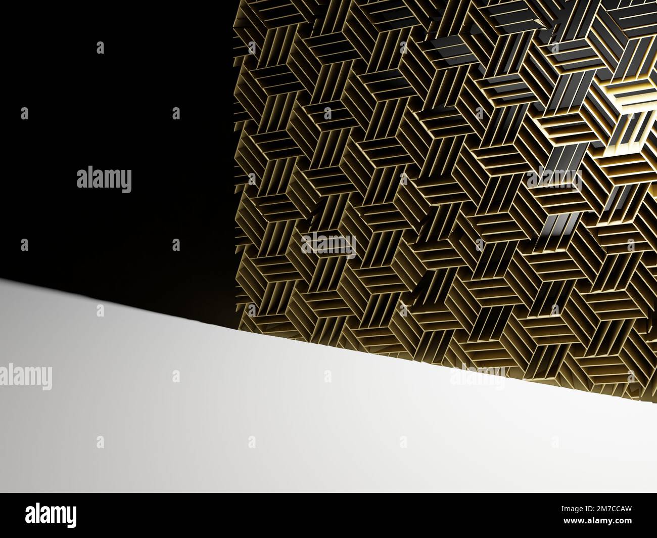 Verschiedene Formen von 3D-Rendering-Designs, die für Posterhintergründe oder andere Zwecke verwendet werden können Stockfoto