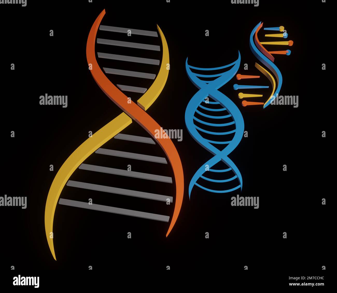 Verschiedene Formen von 3D-Rendering-Designs, die für Posterhintergründe oder andere Zwecke verwendet werden können Stockfoto