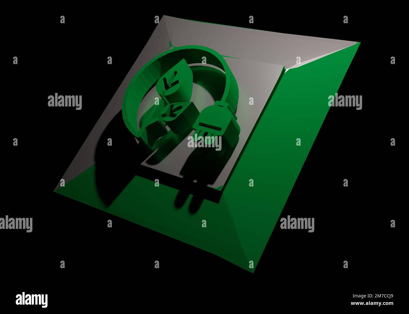 Verschiedene Formen von 3D-Rendering-Designs, die für Posterhintergründe oder andere Zwecke verwendet werden können Stockfoto