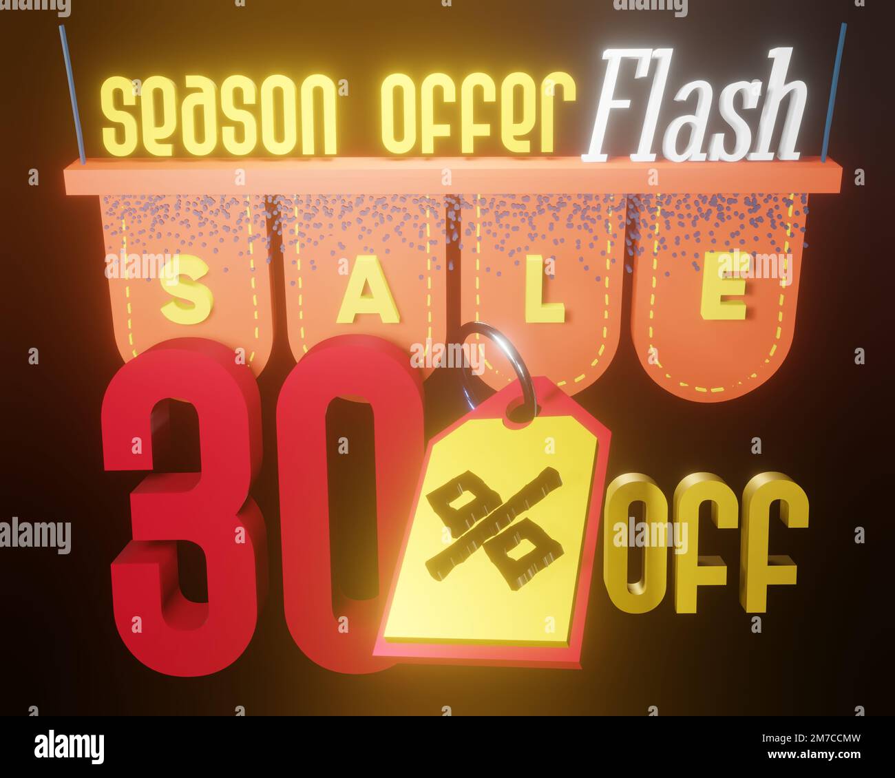 Verschiedene Formen von 3D-Rendering-Designs, die für Posterhintergründe oder andere Zwecke verwendet werden können Stockfoto