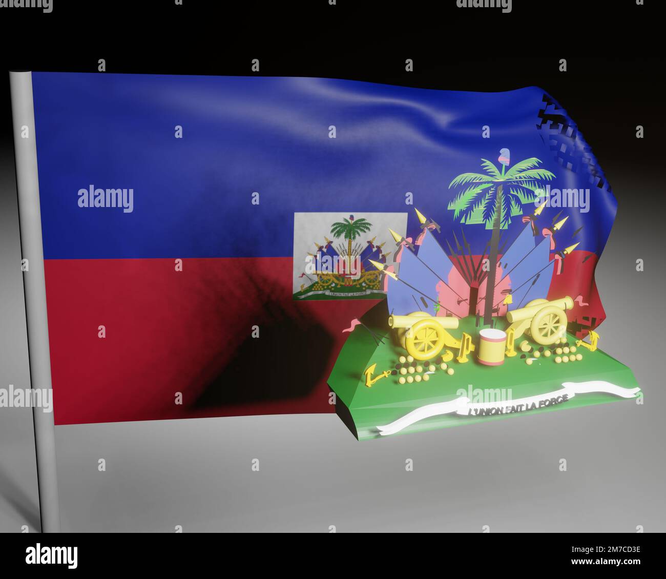 Verschiedene Formen von 3D-Rendering-Designs, die für Posterhintergründe oder andere Zwecke verwendet werden können Stockfoto