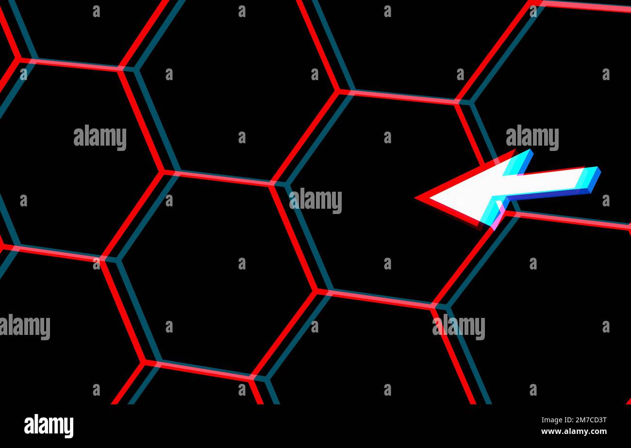 Verschiedene Formen von 3D-Rendering-Designs, die für Posterhintergründe oder andere Zwecke verwendet werden können Stockfoto