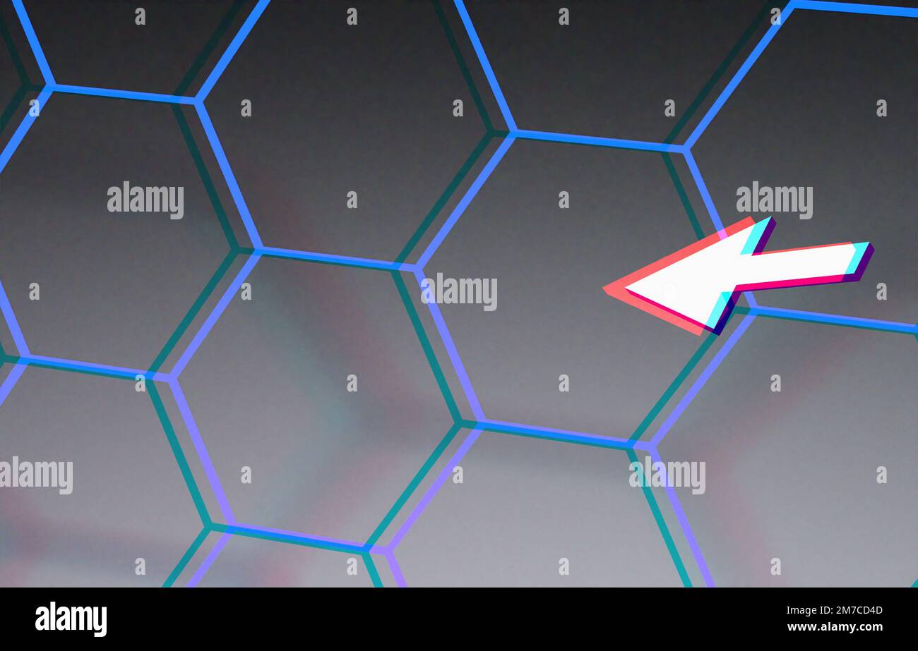 Verschiedene Formen von 3D-Rendering-Designs, die für Posterhintergründe oder andere Zwecke verwendet werden können Stockfoto