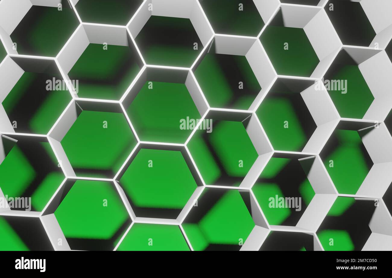 Verschiedene Formen von 3D-Rendering-Designs, die für Posterhintergründe oder andere Zwecke verwendet werden können Stockfoto