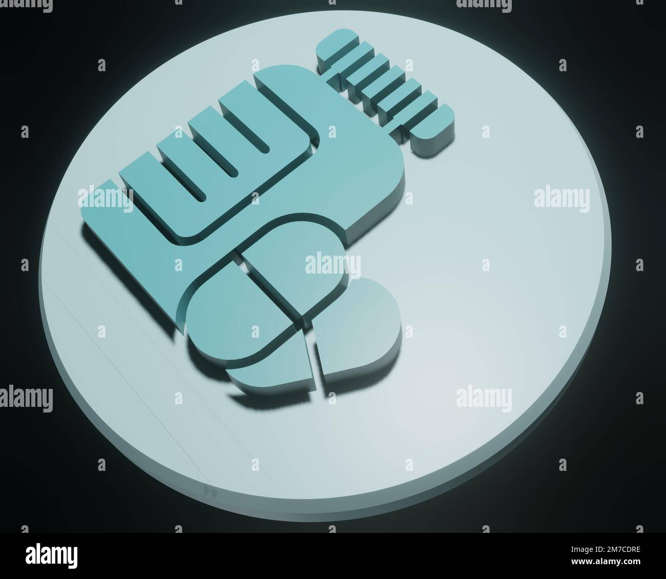 Verschiedene Formen von 3D-Rendering-Designs, die für Posterhintergründe oder andere Zwecke verwendet werden können Stockfoto