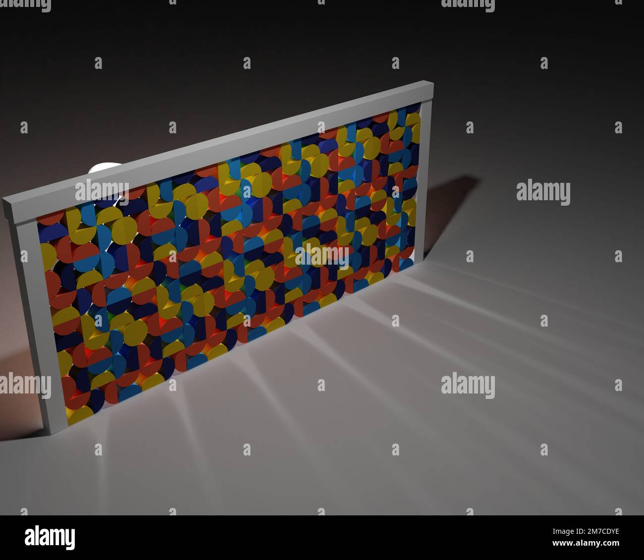 Verschiedene Formen von 3D-Rendering-Designs, die für Posterhintergründe oder andere Zwecke verwendet werden können Stockfoto