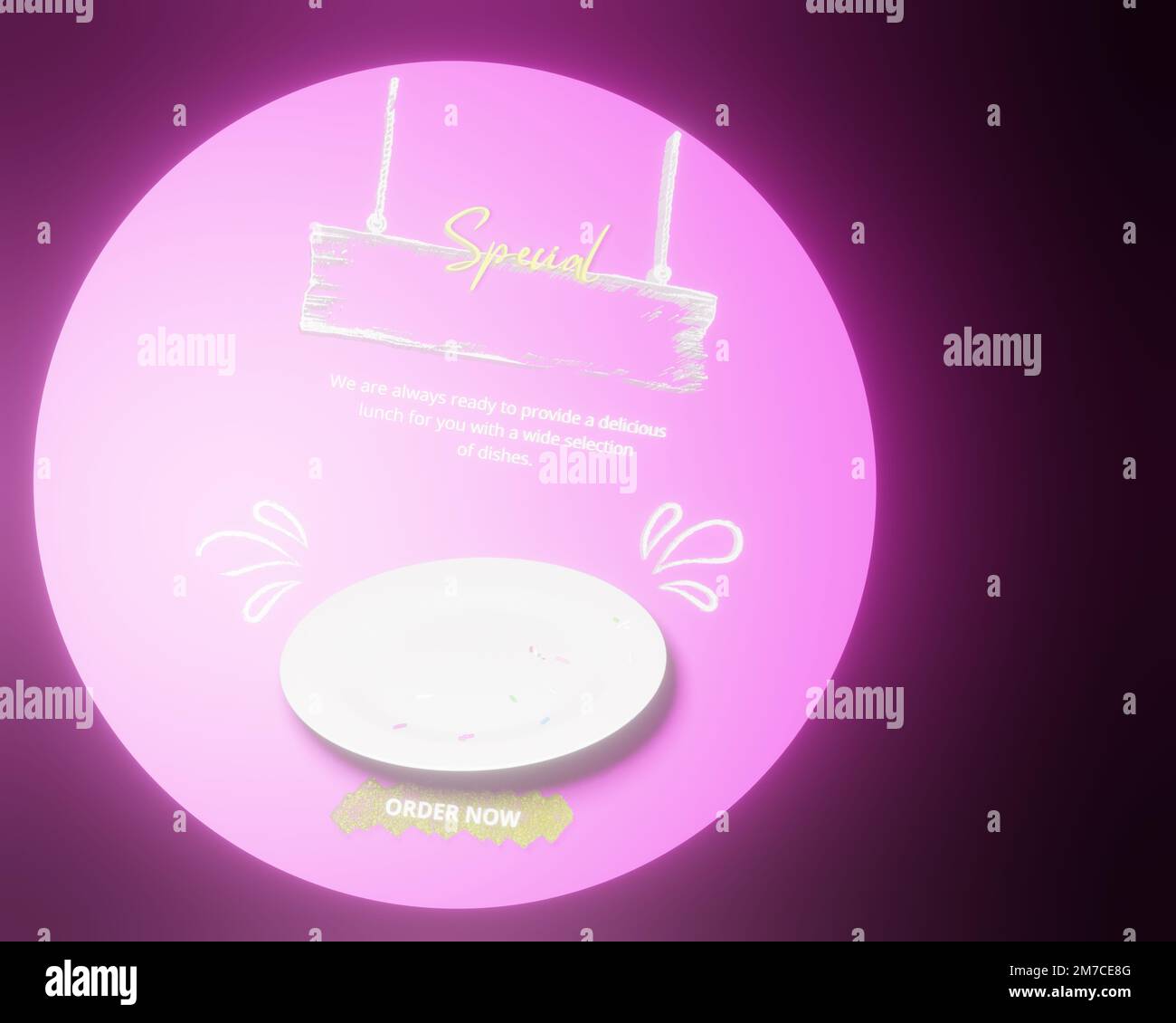 Verschiedene Formen von 3D-Rendering-Designs, die für Posterhintergründe oder andere Zwecke verwendet werden können Stockfoto