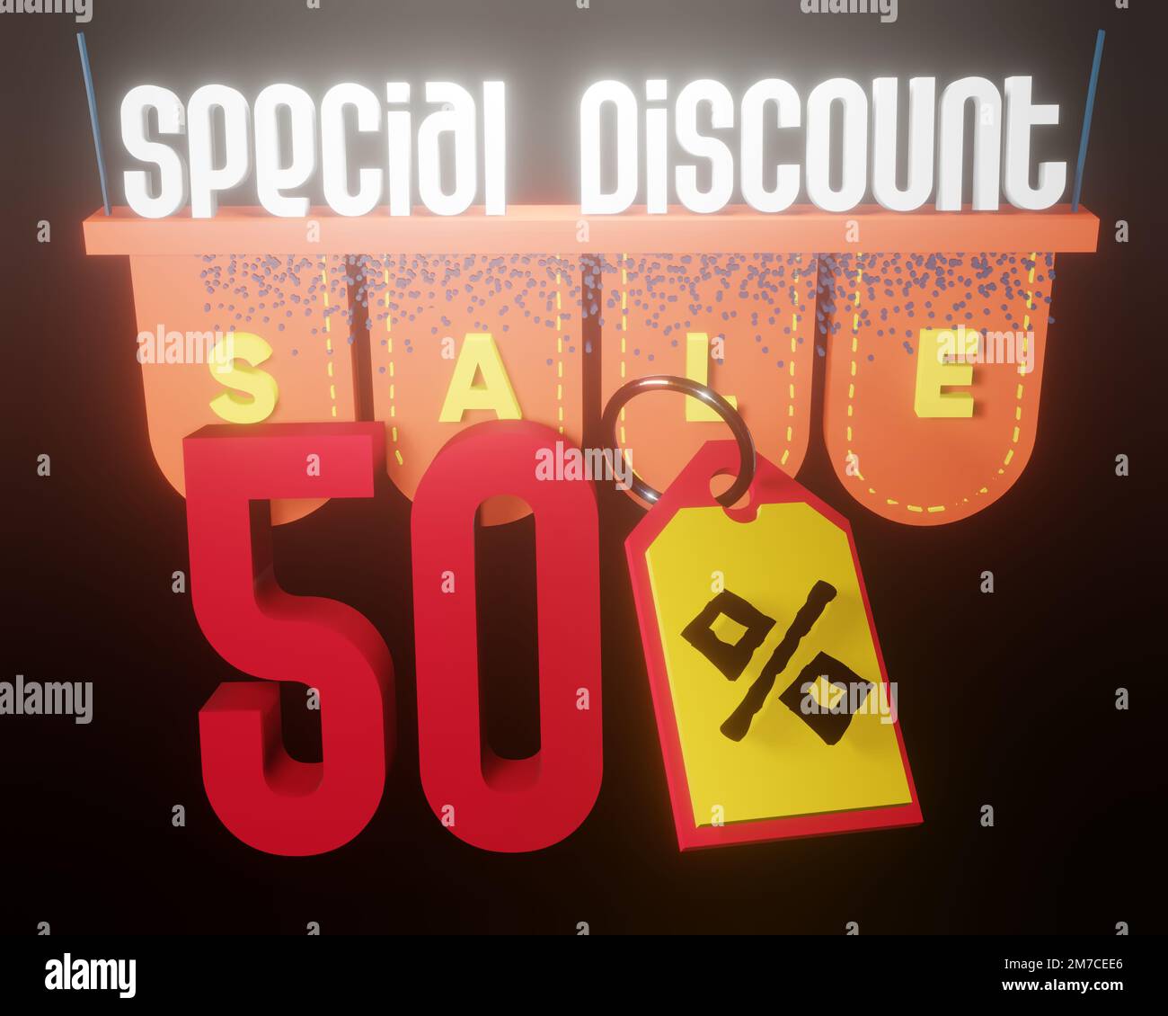 Verschiedene Formen von 3D-Rendering-Designs, die für Posterhintergründe oder andere Zwecke verwendet werden können Stockfoto