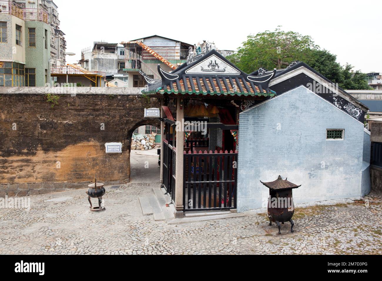 Largo Senado, Macau小庙 Stockfoto